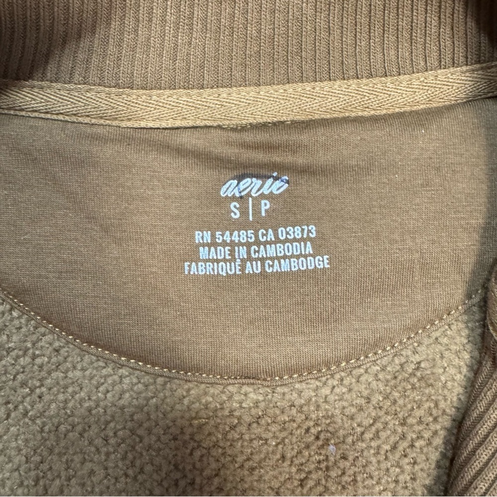 New Aerie Dream Sherpa Quarter Zip Sweatshirt Size S - Picture 7 of 10